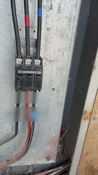 100A breaker with service wiring β Zion Electric Inc., San Leandro electrician