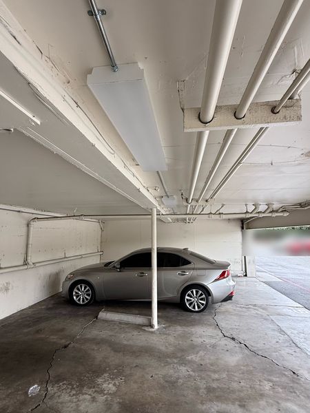 Light fixture in a building carport – Zion Electric Inc., San Leandro electrician