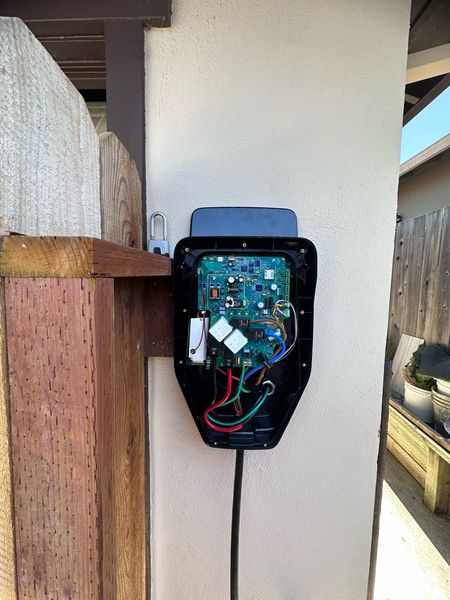 Ford charger with the cover off during wiring β Zion Electric Inc., San Leandro electrician