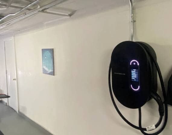 Wall-mounted EV charger installation β Zion Electric Inc., San Leandro electrician
