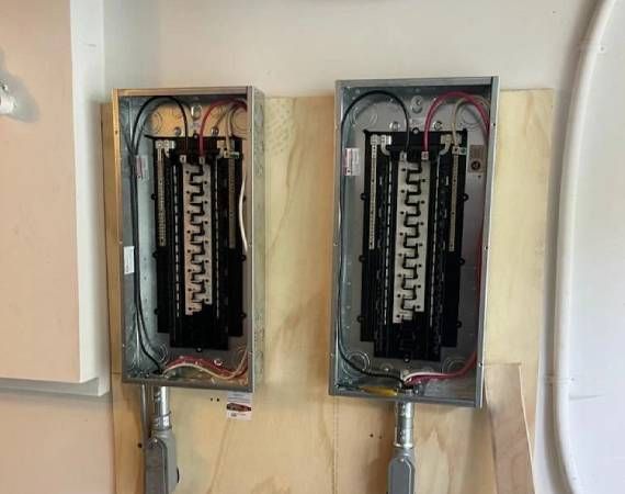 Two breaker panels installed side by side β Zion Electric Inc., San Leandro electrician